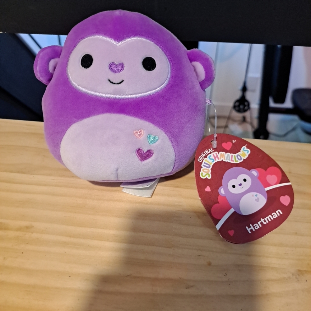 Brand New 5inch Hartman Purple Plush Monkey Squishmallow Toy